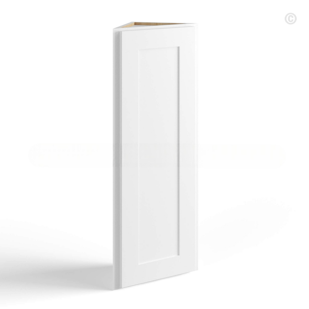 White Shaker 12″ Angle Wall Cabinet