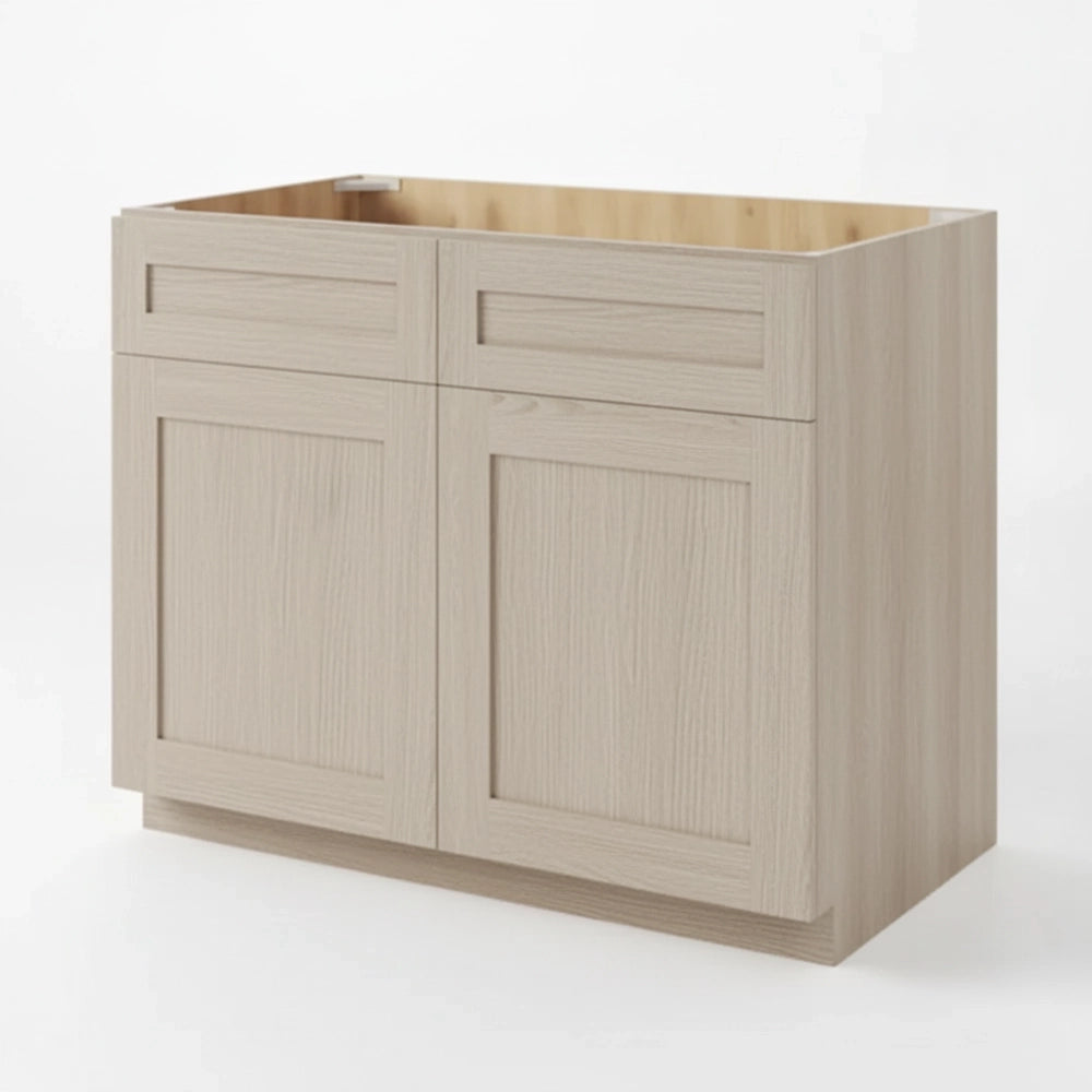 Vale Shaker Base Cabinet with Double Doors and s Drawers