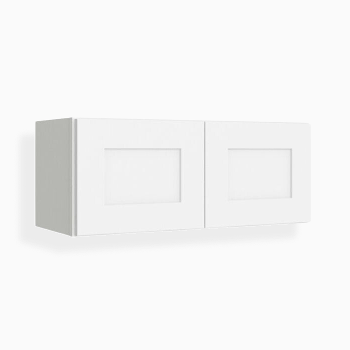 White Shaker 12″ H Double Door Wall Cabinet