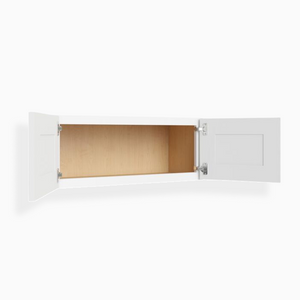 White Shaker 12″ H Double Door Wall Cabinet