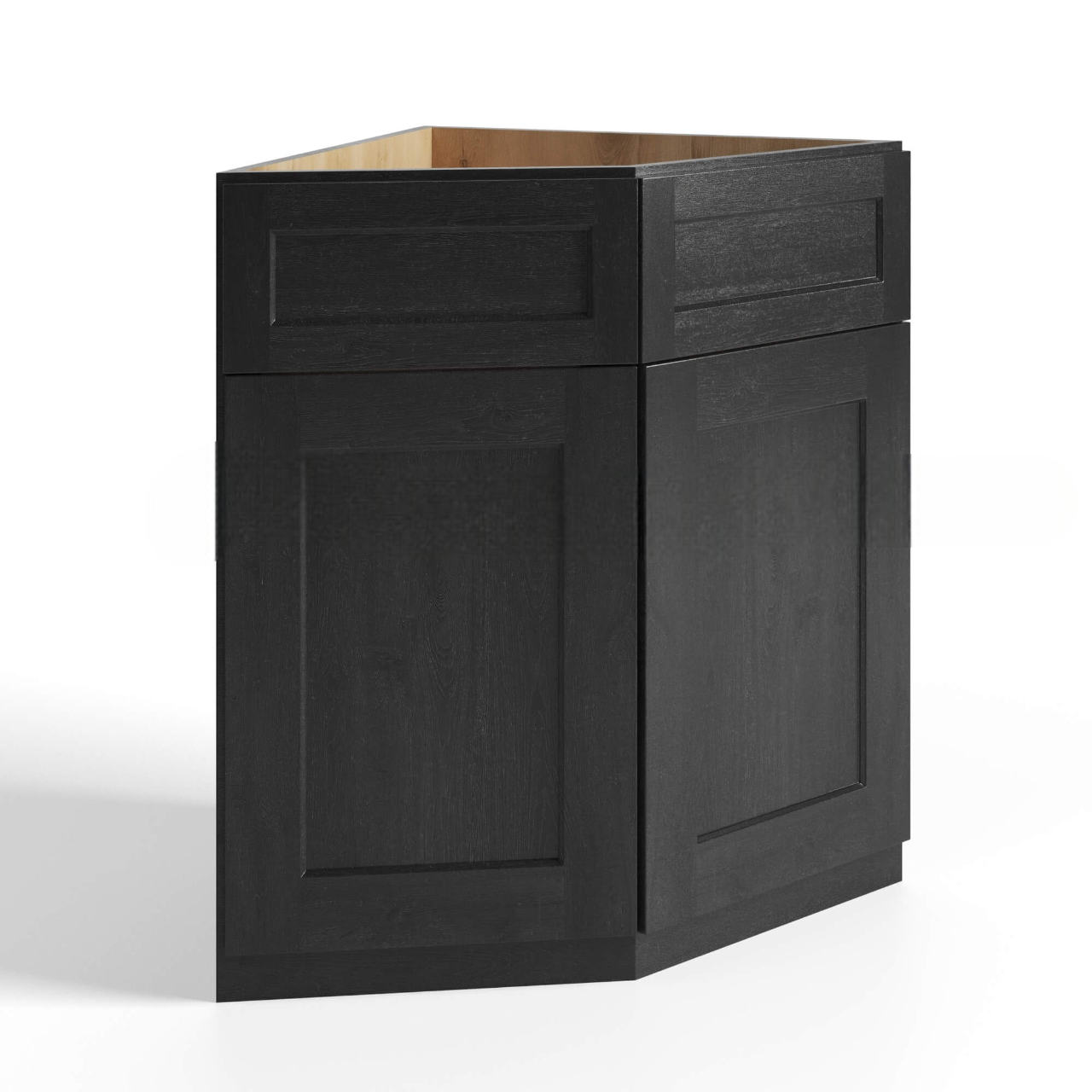 Mocha Slate Shaker Base End Corner Cabinet